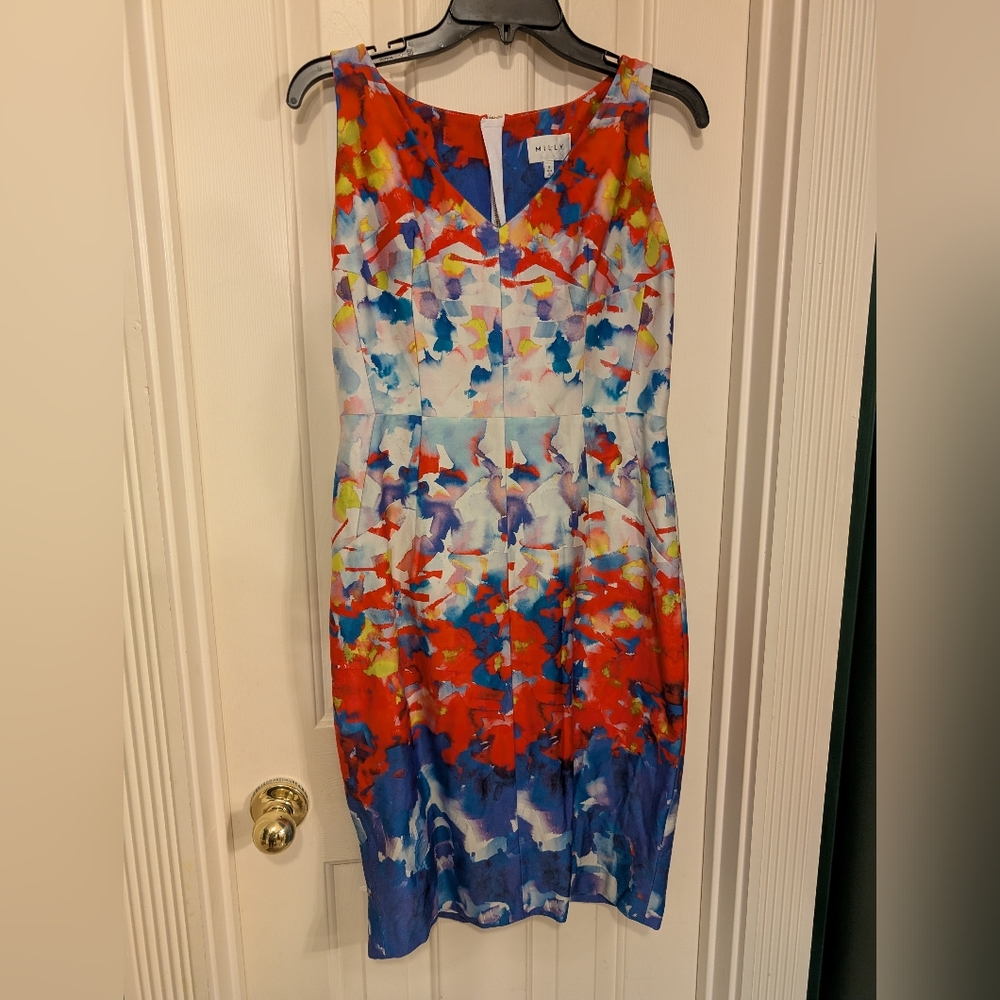 Milly Watercolor Sheath Dress